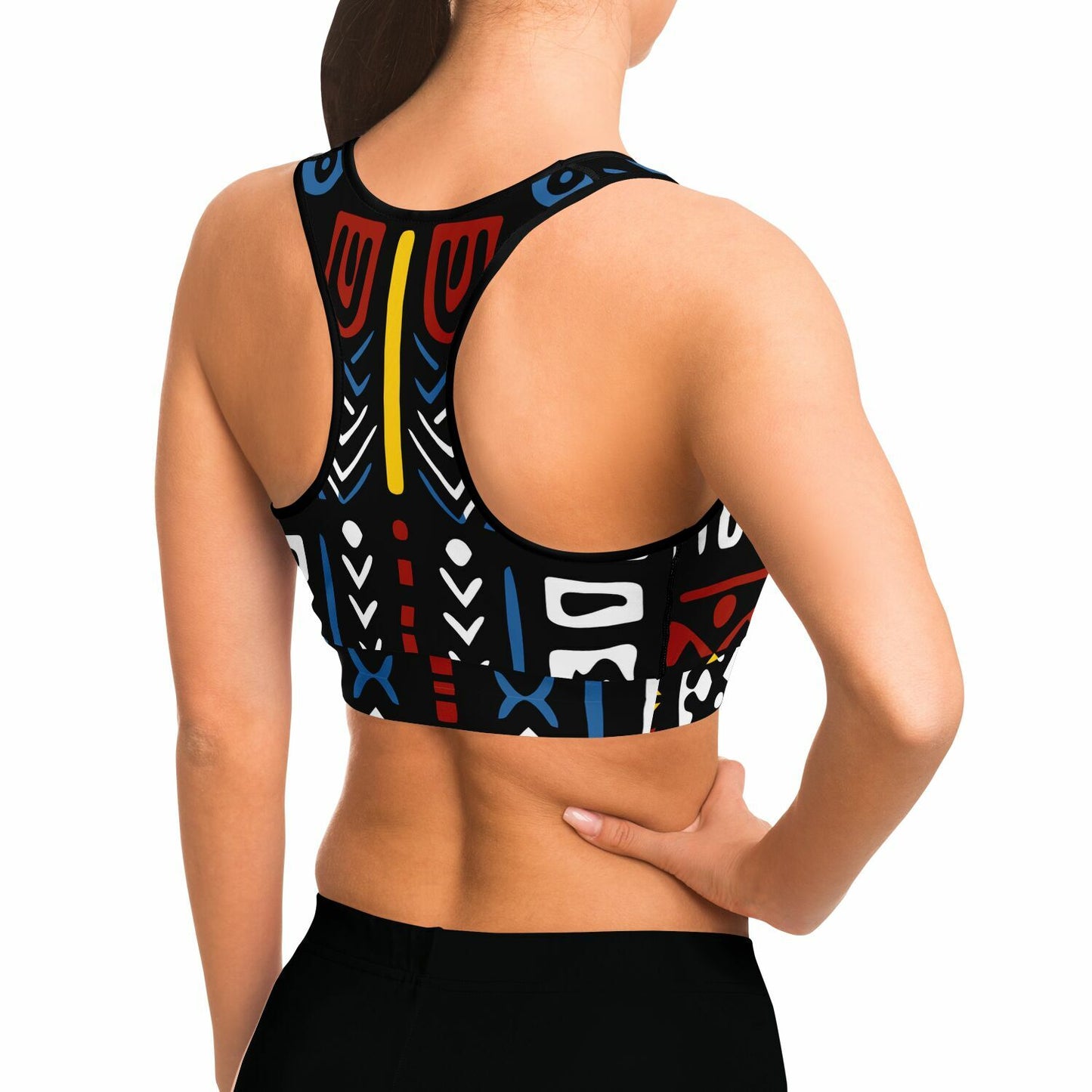 Geometric Harmony Sports Bra - AOP