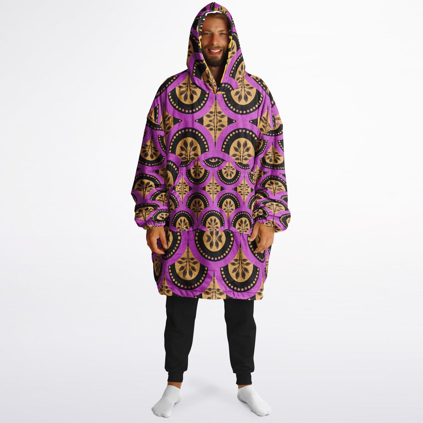 Geometric Harmony Reversible Snug Hoodie - AOP