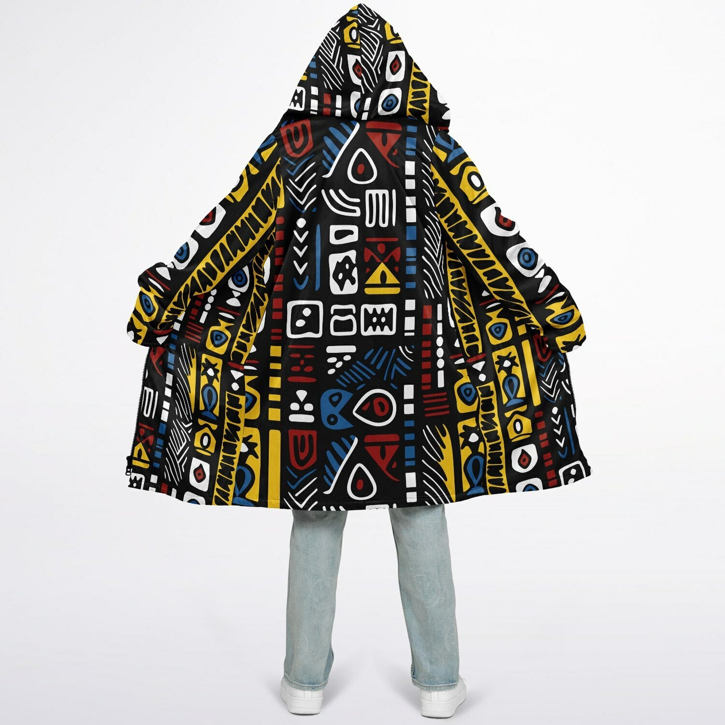 Geometric Harmony Unisex Zipper Cloak - AOP