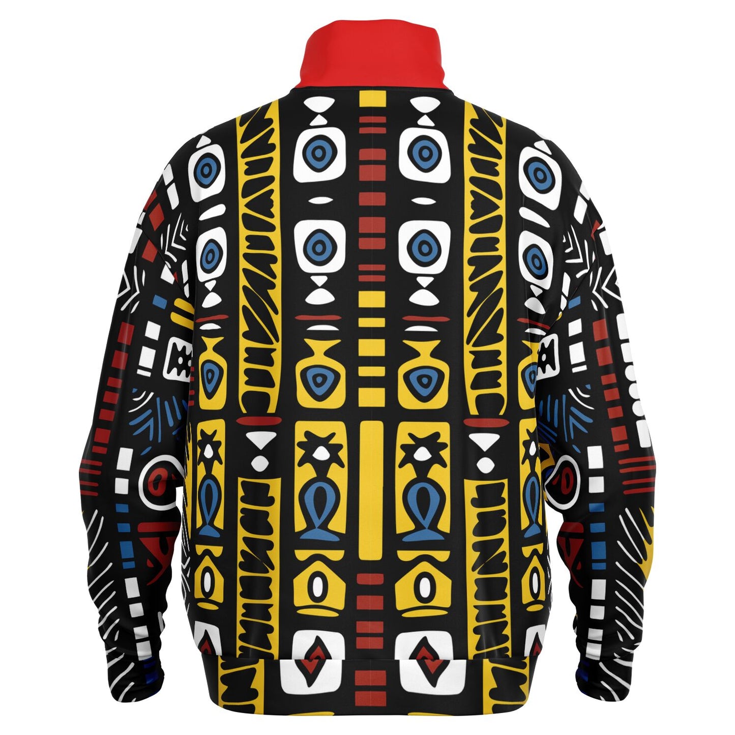 Geometric Harmony Heavyweight Oversized Quarter Zip Sweatshirt - AOP