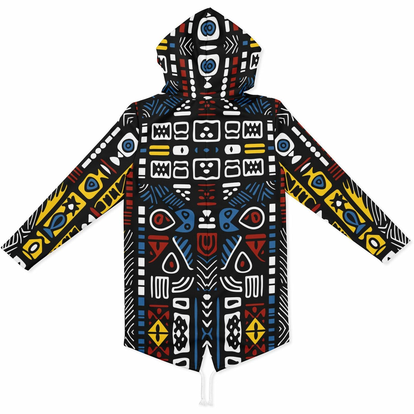 Geometric Harmony Athletic Elongated Hoodie - AOP