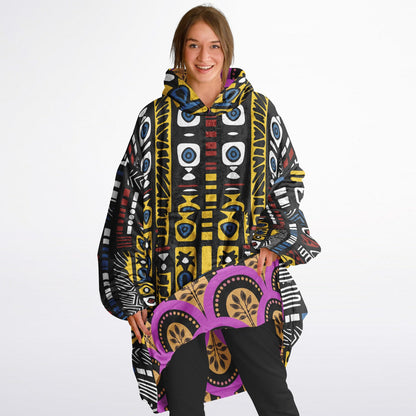 Geometric Harmony Reversible Snug Hoodie - AOP