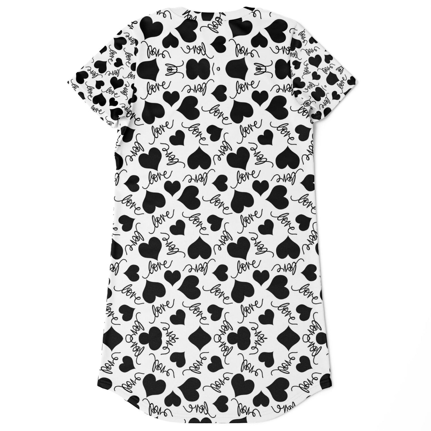Love Hearts T-Shirt Dress - AOP