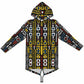 Geometric Harmony Fashion Elongated Hoodie - AOP